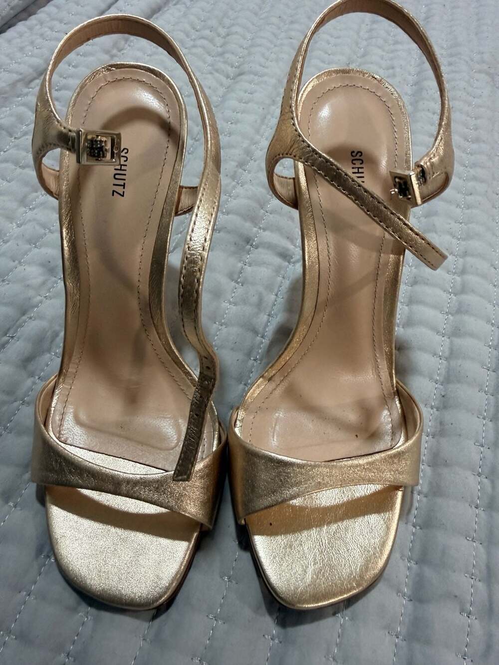 Schutz Leather Sandals - Neutrals Sandals, Shoes - W6S58629